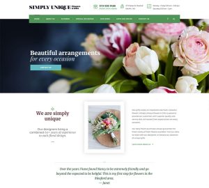Simply Unique Flowers & Gifts Website Design